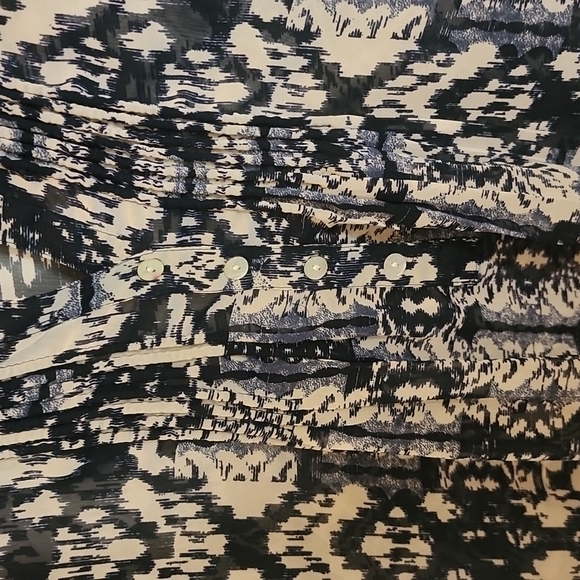 Motherhood Maternity blue black and cream size L with tie string - Picture 2 of 5